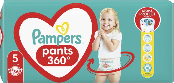 Pampers Active Baby Pants Kalhotkové plenky vel. 5, 12-17 kg, 56 ks