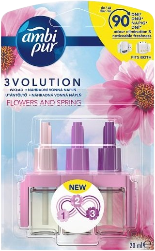 Ambipur Volution Flowers & Spring elektrický osvěžovač náplň 20 ml