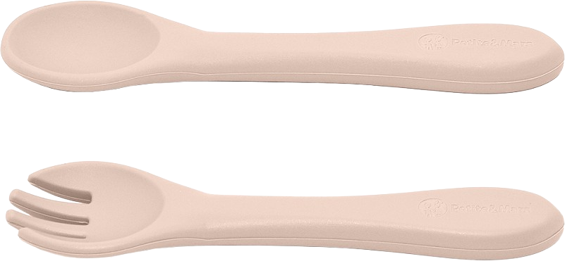 Petite&Mars Set jídelní silikonový TAKE&MATCH, Desert Sand 6m+, 4 ks