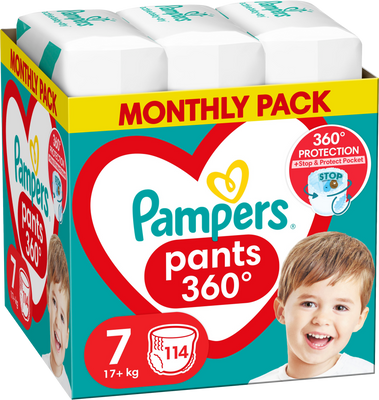 Pampers Pants vel.7 Plenkové Kalhotky 114 ks