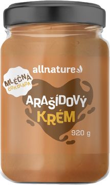Allnature Arašídový krém s mléčnou čokoládou 920 g