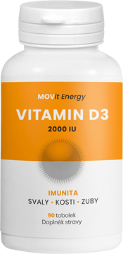 MOVit Energy Vitamin D3 2000 I.U. 50 mcg 90 tobolek