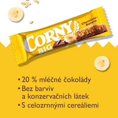 Corny BIG cereální tyčinka banán-čokoláda 50 g