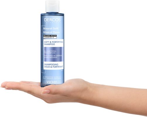 Vichy Decros Mineral Soft jemný a posilující šampon pro všechny typy vlasů 200 ml