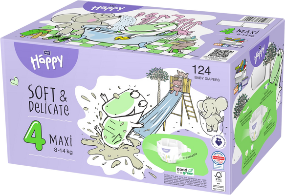 Bella Baby HAPPY Maxi Box 2 x 62 ks
