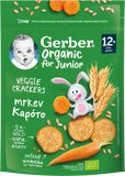 Gerber Organic Junior Veggie krekry s mrkví 100 g