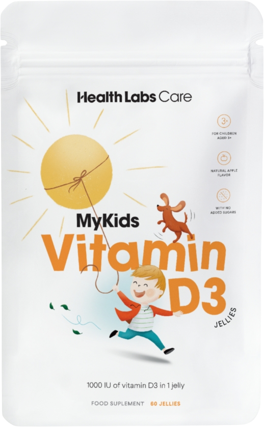 Health Labs Care My Kids Vitamin D3 - želé bonbony bez přidaného cukru 60 ks