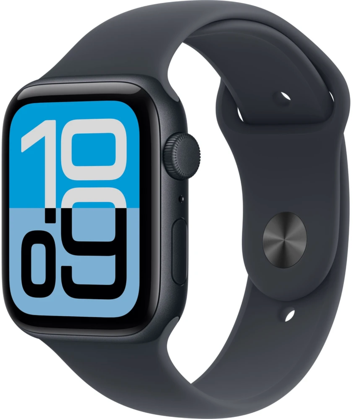 Apple Watch SE 3 44mm Temně inkoustový hliník s inkoustovým sportovním řemínkem S/M