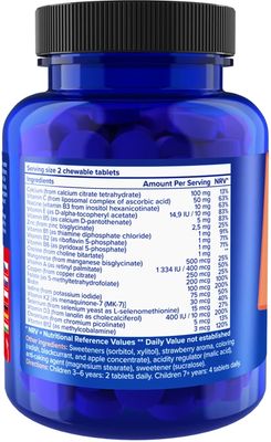 Natios Kids Multivitamin, 21 vitamínů a minerálů 180 tablet