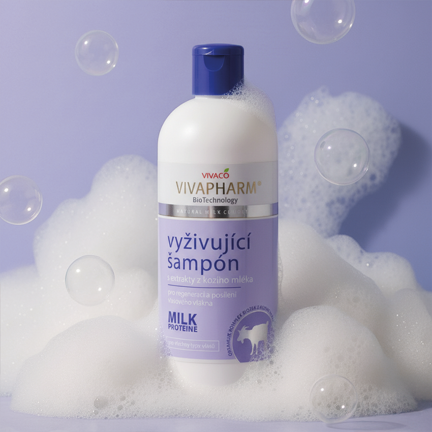 VivaPharm Vyživující šampon s extrakty z kozího mléka 400 ml