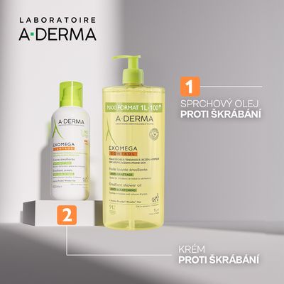A-Derma Zvláčňující sprchový olej 1000 ml