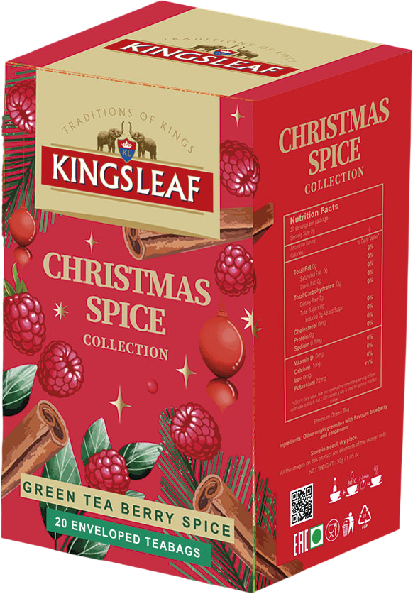 Kingsleaf Xmas Green Berry Spice přebal 20 x 1.5 g