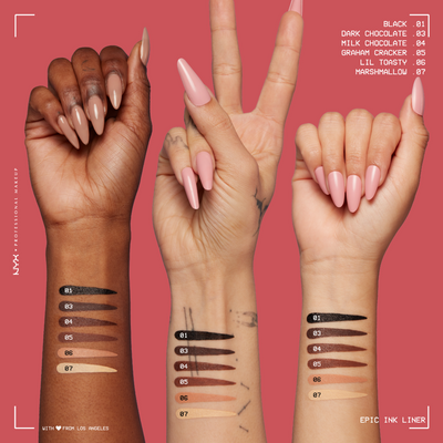 NYX Professional Makeup Epic Ink Liner, voděodolné oční linky - Dark Chocolate