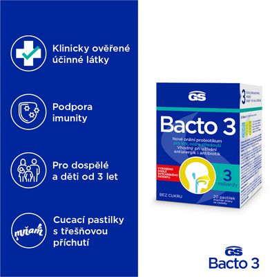 GS Bacto 3, 20 pastilek