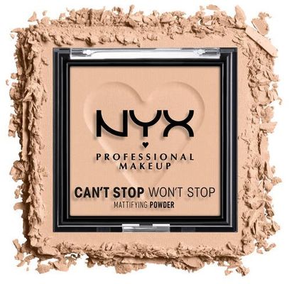 NYX Professional Makeup Can't Stop Won't Stop Mattifying Powder Kompaktní pudr - 03 Light Medium 6 g