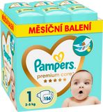 Pampers Premium care plenky, vel. 1, 2kg-5kg, 156 ks