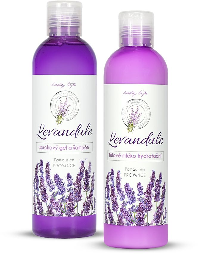 Vivaco BTL1913 Dárková kazeta levandule premium - tělové mléko 250ml + sprchový gel 250ml