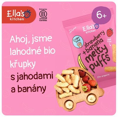 Ella's Kitchen BIO Křupky jahoda a banán 20 g