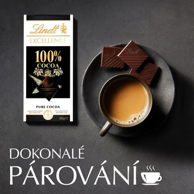 Lindt Čokoláda EXCELLENCE Extra hořká 100% kakaa, 100 g