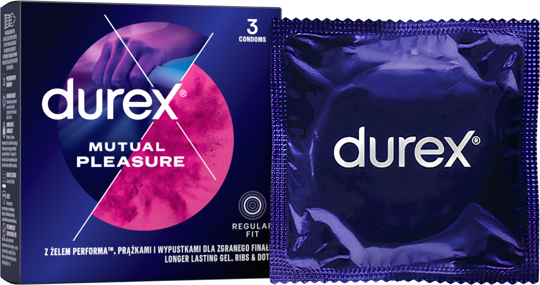 Durex Mutual Pleasure Kondomy 3 ks