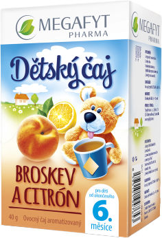Megafyt Dětský čaj broskev a citrón 20x2g 20 ks