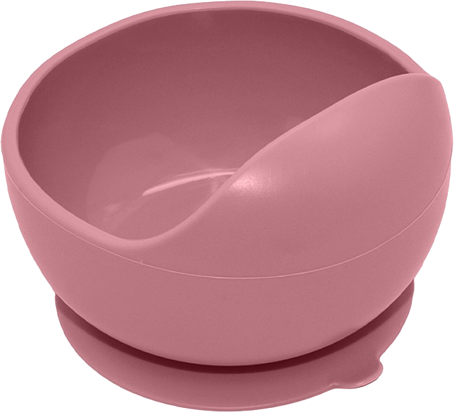 Petite&Mars Set jídelní silikonový TAKE&MATCH, Dusty Rose 6m+, 4 ks