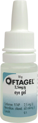 Oftagel gel oční/25 mg 10 g