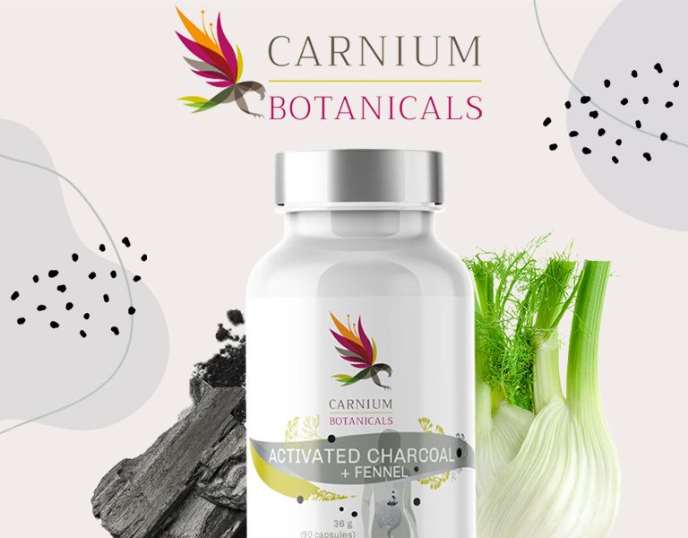 Aktivní uhlí, fenykl, Carnium Botanicals, zažívání, trávení, plynatost