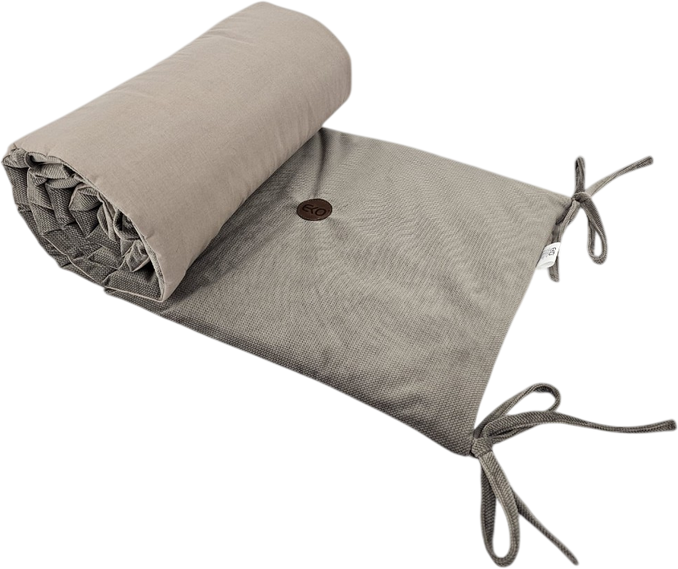 Eko Mantinel do postýlky bavlněný Velvet Dark Beige 180 cm