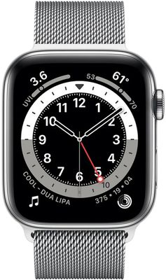 Apple Watch Series 6 GPS + Cellular, 44mm Silver Stainless Steel