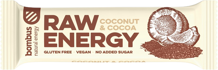 Bombus RAW Energy kokos a kakao 50 g