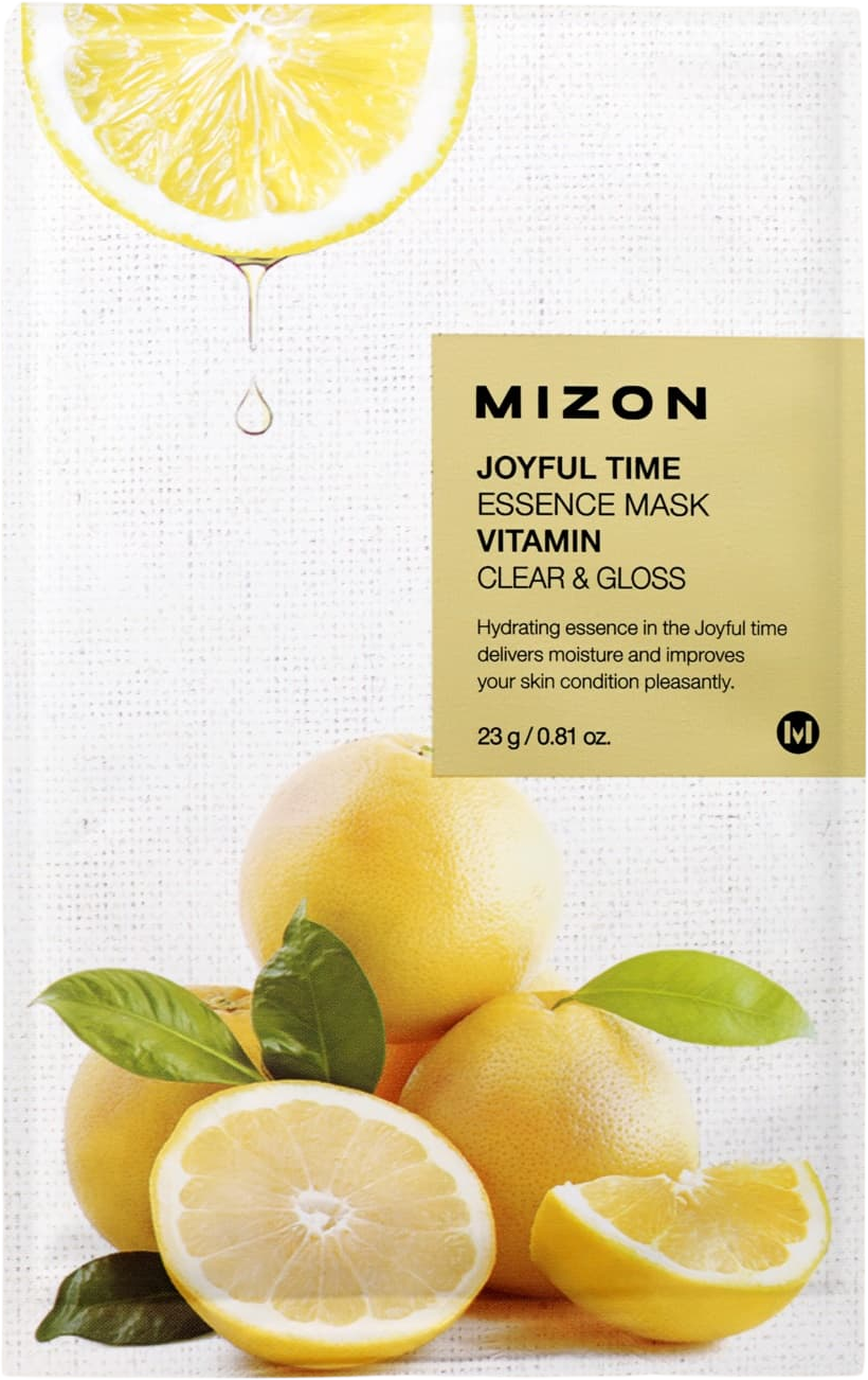 Mizon Joyful Time Essence Mask Vitamin Plátýnková maska s čisticím a osvěžujícím účinkem 23 g