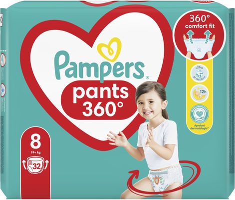 Pampers Active Baby Pants Kalhotkové plenky vel. 8, 19+ kg, 32 ks