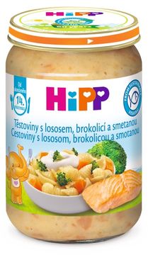 HiPP BIO Menu Těstoviny s lososem, brokolicí a smetanou 250 g