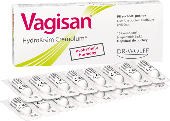 Vagisan HydroKrém Cremolum čípky 16 ks
