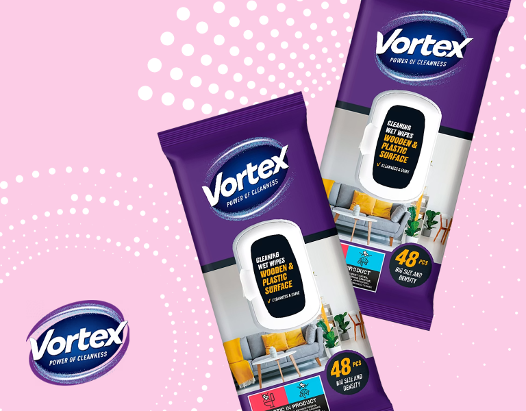 Vortex Vlhčené ubrousky na dřevo a nábytek 48 ks
