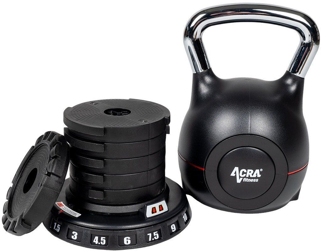 Acra Kettlebell nové generace 7v1 - nastavitelný, 1,5 - 10 kg