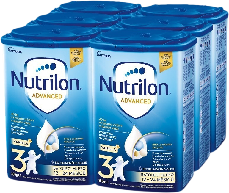 Nutrilon Advanced 3 Vanilla batolecí mléko 6 x 800 g