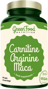 GreenFood Nutrition Carnitin+Arginin+Maca 90 kapslí