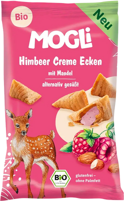 MOGLi BIO plněné malinové taštičky 30 g