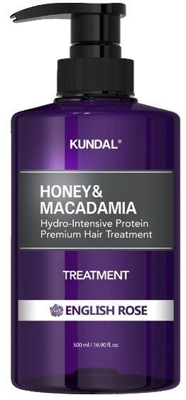 Kundal Honey&Macadamia Treatment - hydrointenzivní proteinová kůra na vlasy s anglickou růží 500 ml