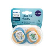 Philips Avent Šidítko Ultra air Zvířátko 6-18m chlapec 2 ks