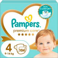 Pampers Premium Care plenky vel. 4, 9-14 kg, 104 ks