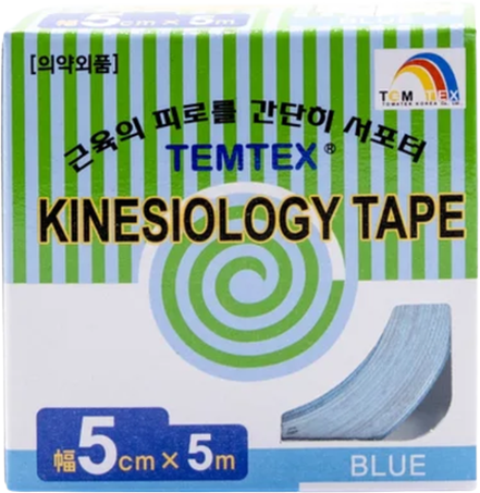 Temtex kinesio tape Classic, modrá tejpovací páska 5cm x 5m