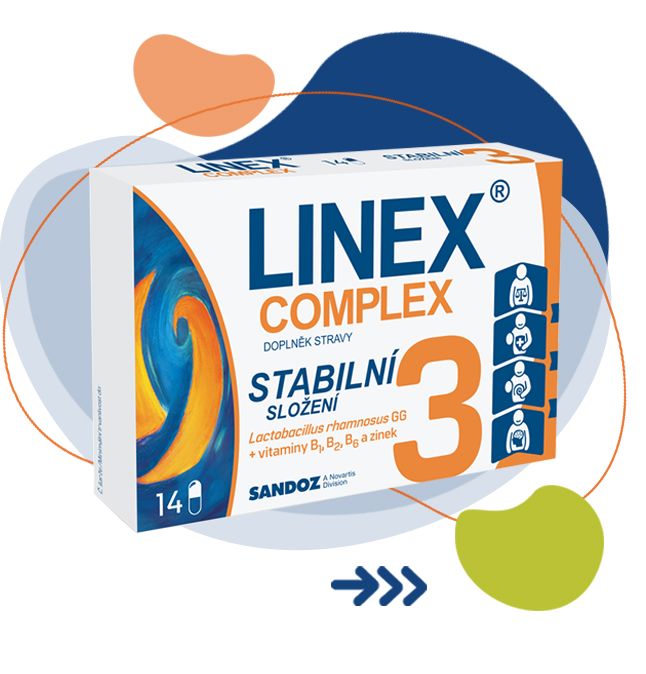 linex, probiotika a prebiotika, střeva