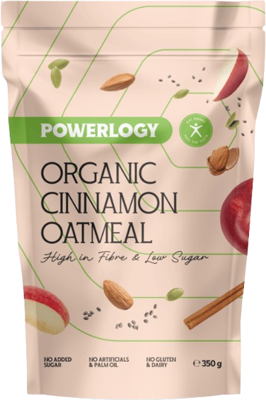 Powerlogy Organic Cinnamon Oatmeal 350 g