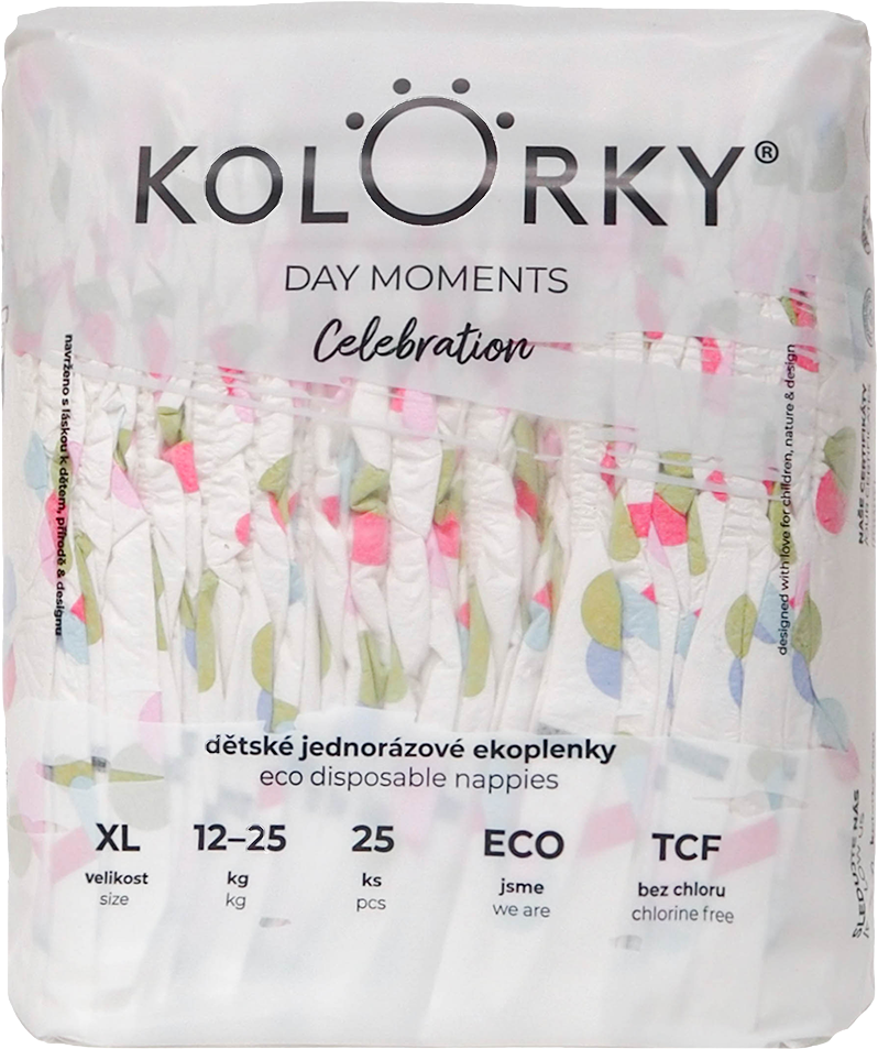 Kolorky DAY MOMENTS Oslava vel. XL (12-25 kg) 25 ks