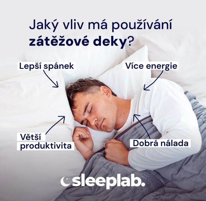 SleepLab Cool & Warm zátěžová deka 140x200cm 8 kg
