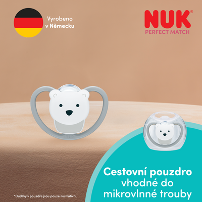 Nuk Dudlík Perfect Match Air Polar Bear 6-18m