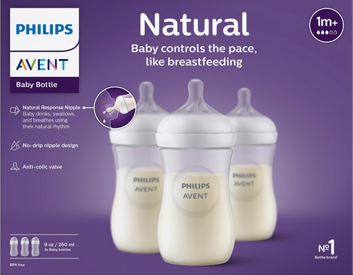 Philips Avent Láhev Natural Response 1m+, 3 x 260 ml